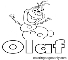 Olaf para colorear