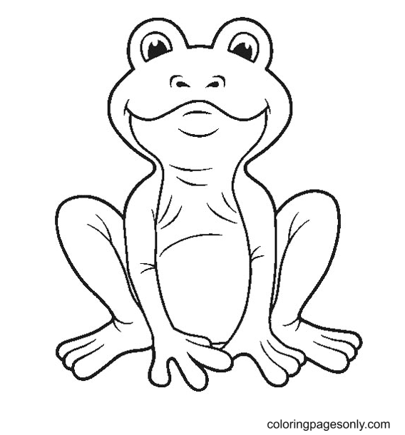 Peace Frog Coloring Page