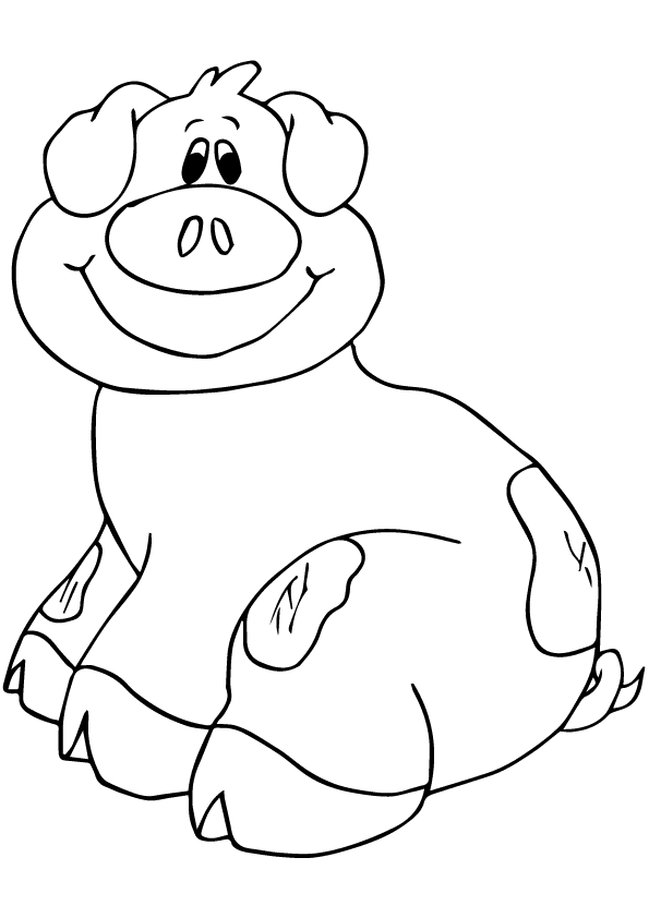 Desenho de Porco adulto para colorir  Desenhos para colorir e imprimir  gratis