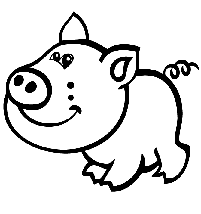Schwein lächelt vom Schwein