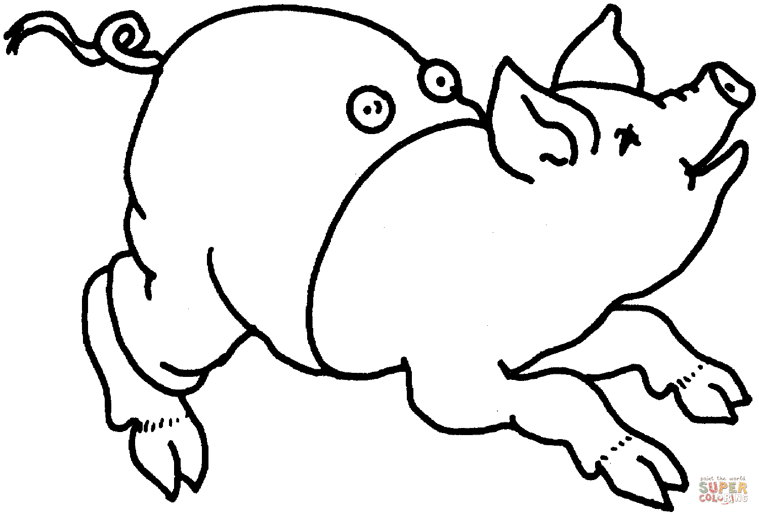 Pig Use TrousersPig Use Trousers Coloring Page