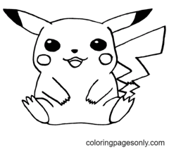 Pikachu para colorir