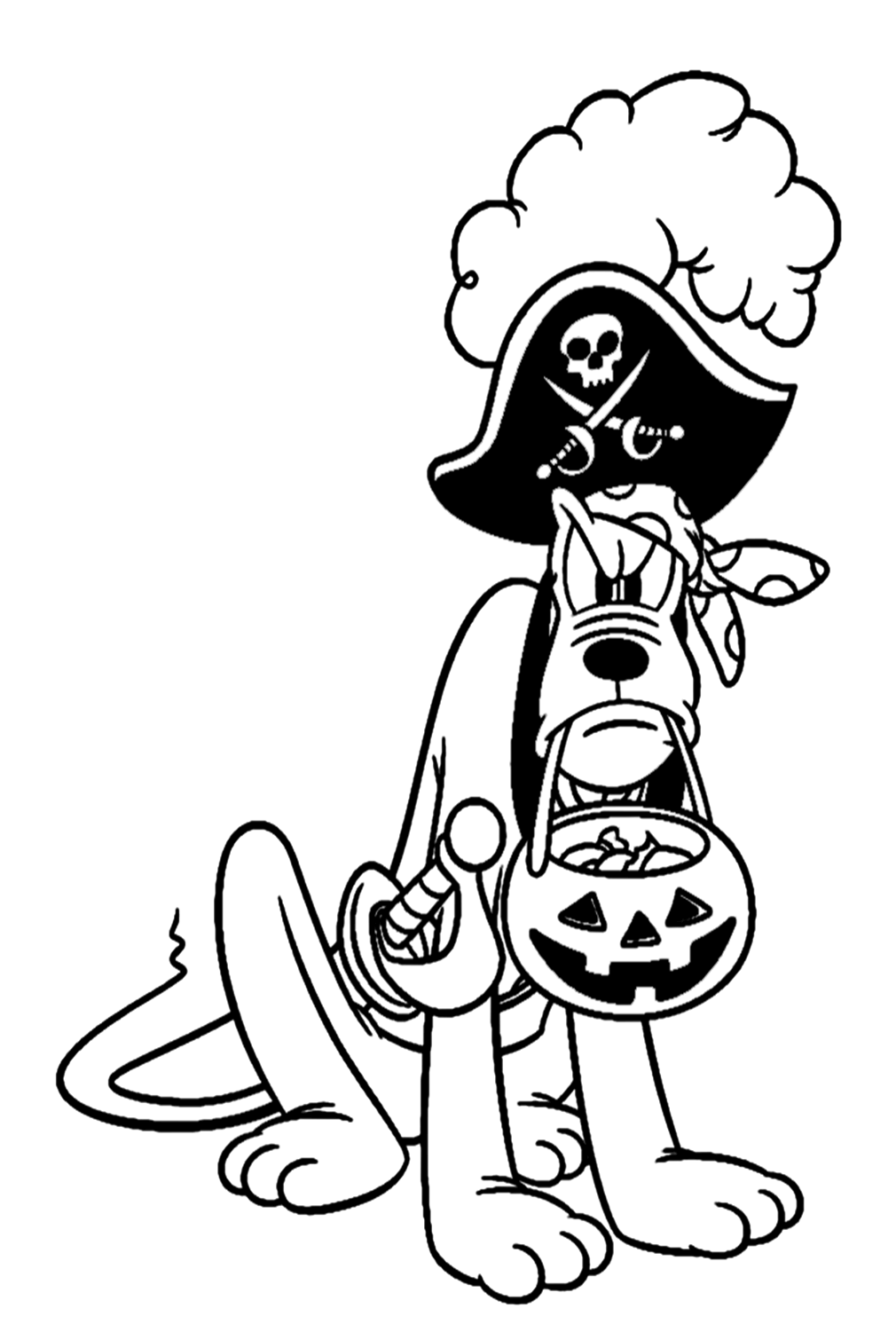 Pirate Pluto On Hallween Coloring Pages