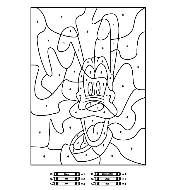 Pluto Color By Number Coloring Pages