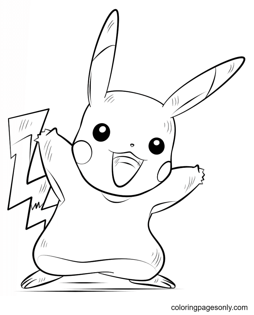 Pokemon Pikachu Para Colorear