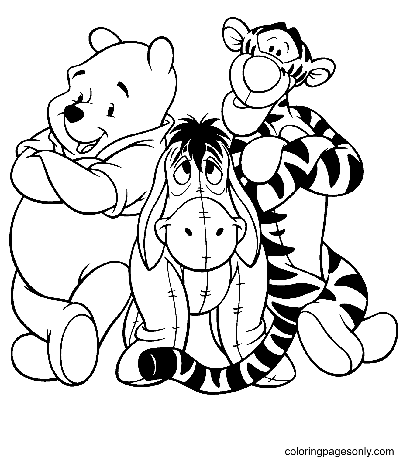 Pooh e Bisonho com Tigrão do Ursinho Pooh