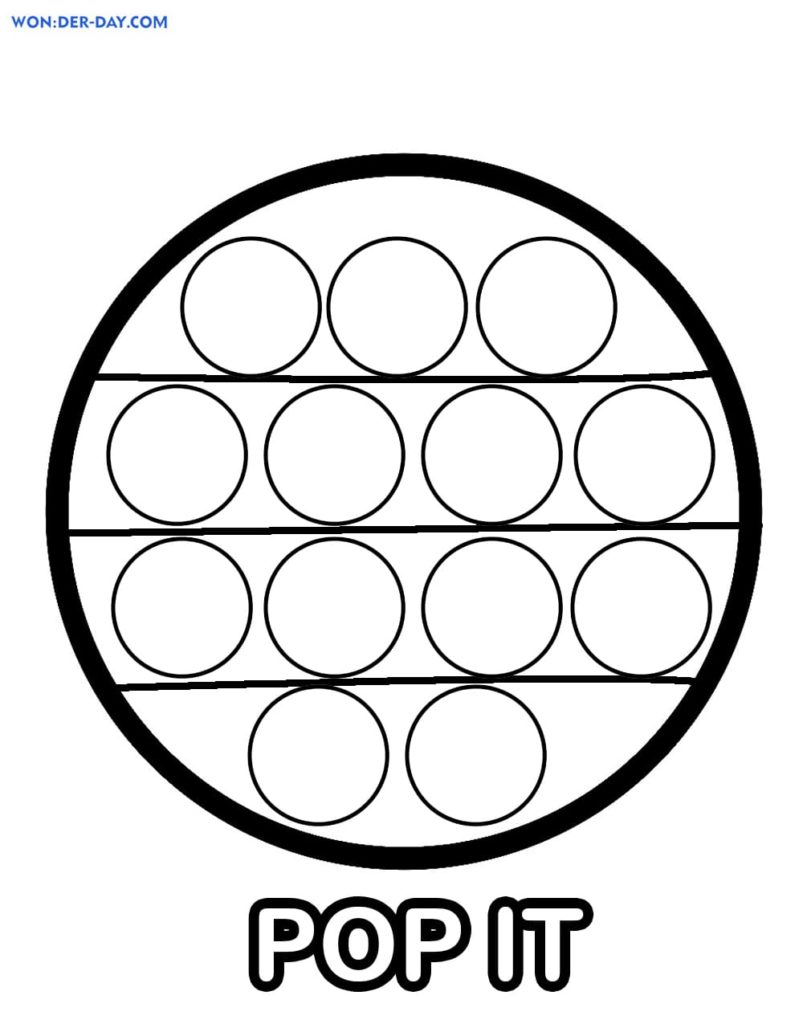 Pop It Circle Coloring Page
