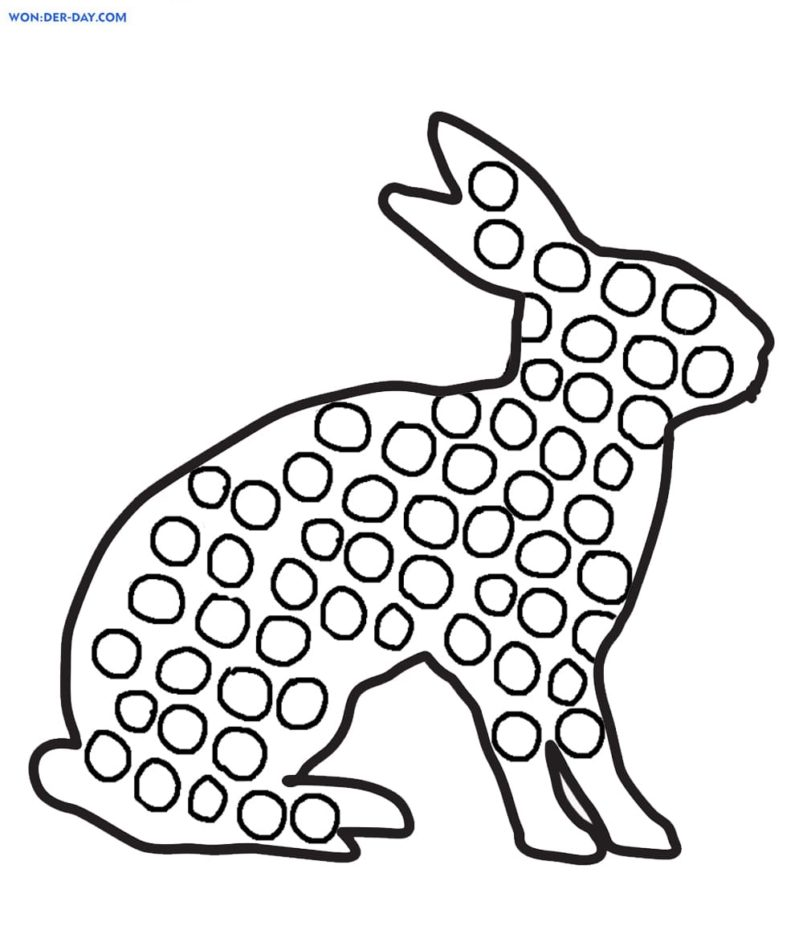 Pop It Hare Coloring Page