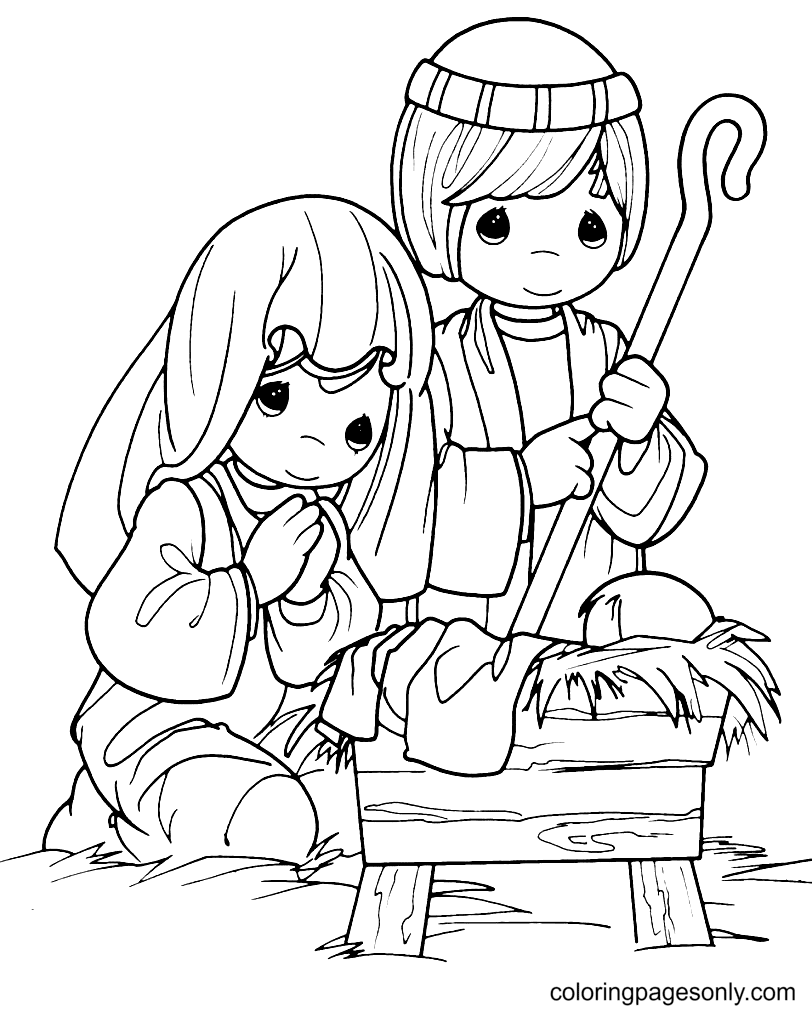 Precious Moments Jesus Coloring Pages