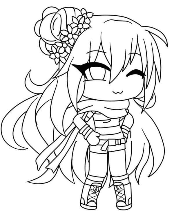 Pretty Gacha Life Coloring Pages