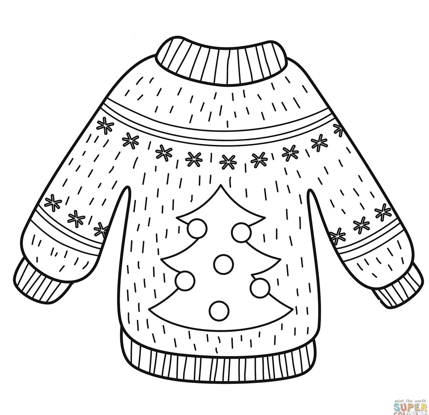 Красивый свитер с елкой из рождественского свитера
