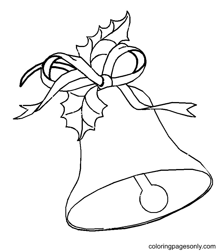 Printable Christmas Bell Coloring Pages