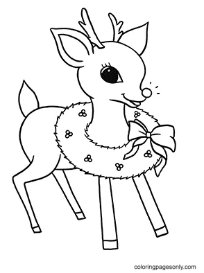Reindeer 的可打印圣诞驯鹿
