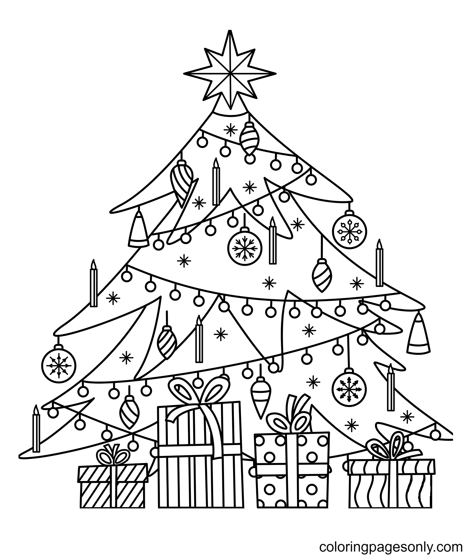 Arbre de Noël imprimable à partir d'un arbre de Noël