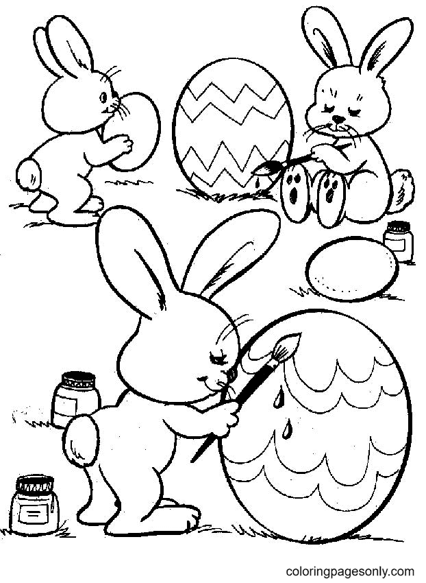 Printable Easter Bunny Coloring Pages Easter Bunny Coloring Pages 