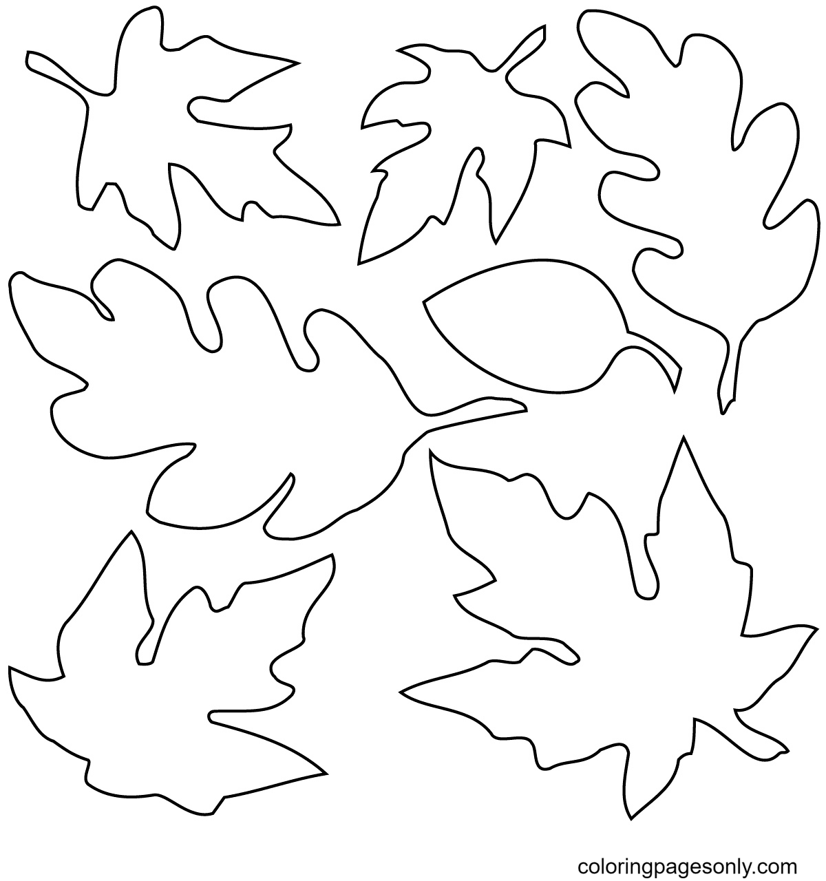 Осенние листья для печати из осенних листьев