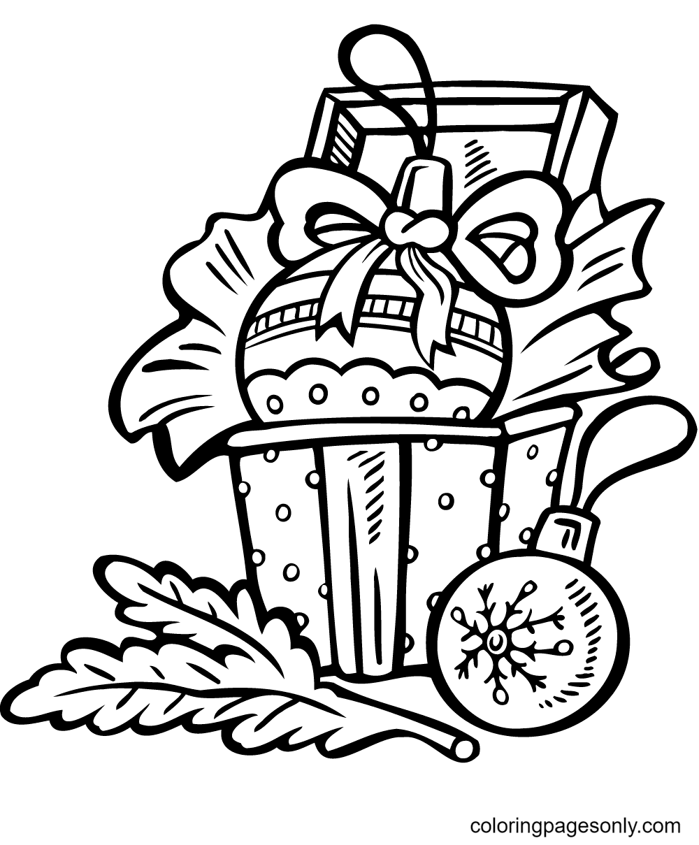 Printable Free Christmas Decoration Coloring Pages