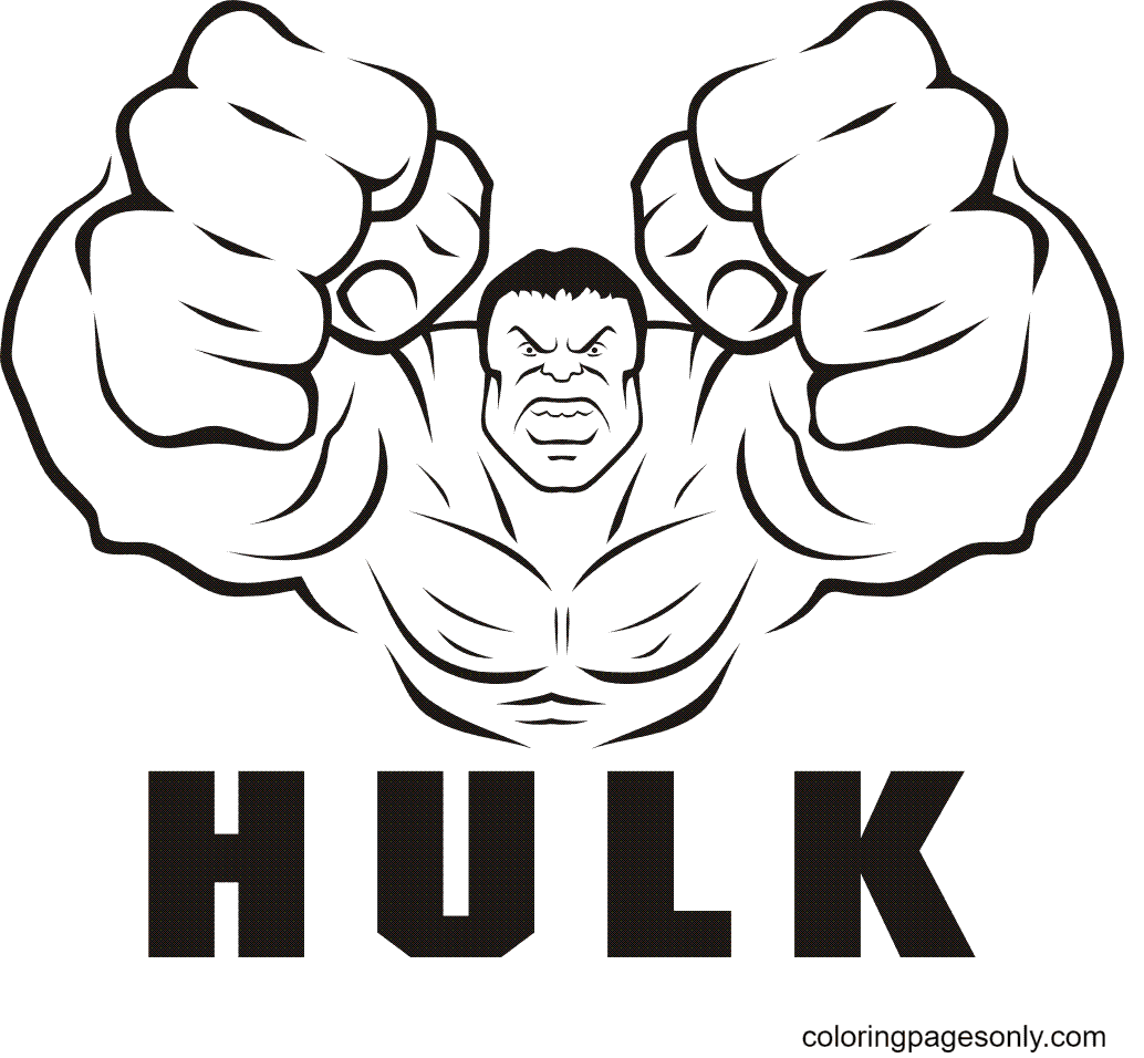 Afdrukbare Incredible Hulk van Hulk