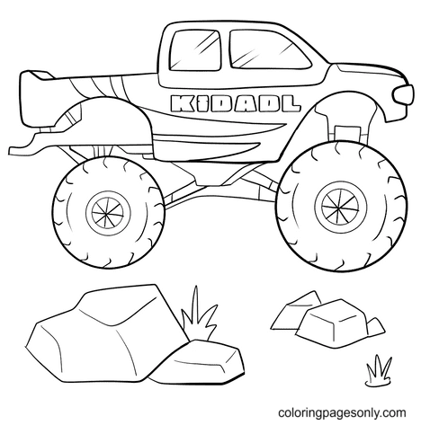 Printable Monster Truck Coloring Page