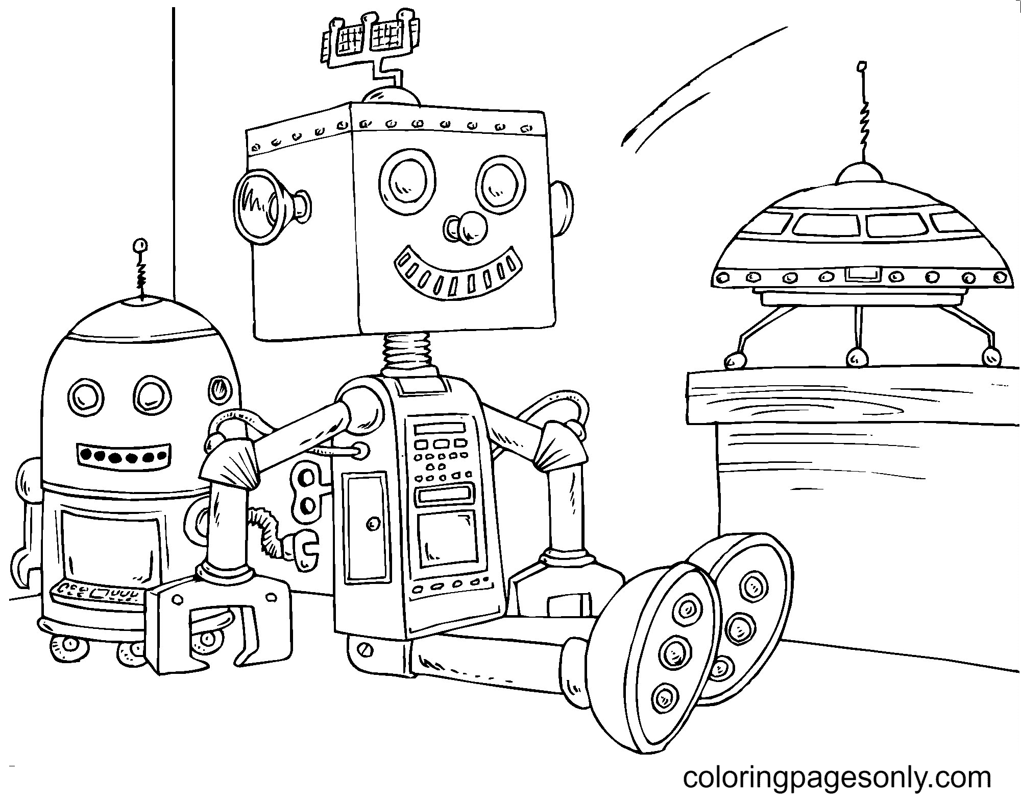 Машина робот рисунок