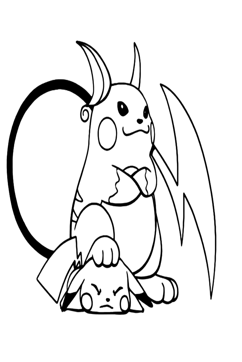Raichu and Pikachu Coloring Pages