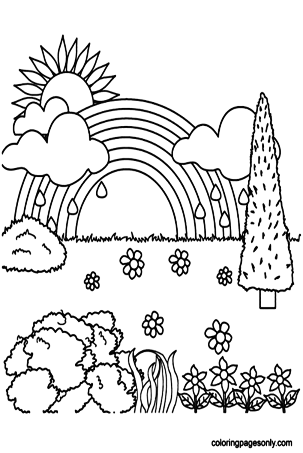 Rainbow Dreamland Coloring Pages