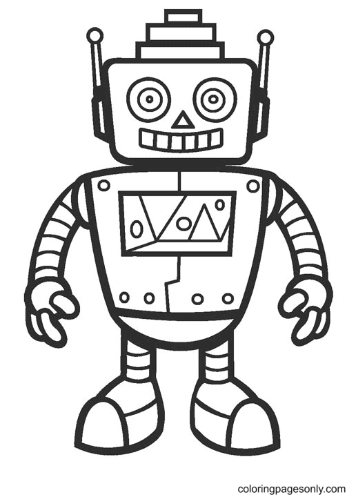 Robots Coloring Page