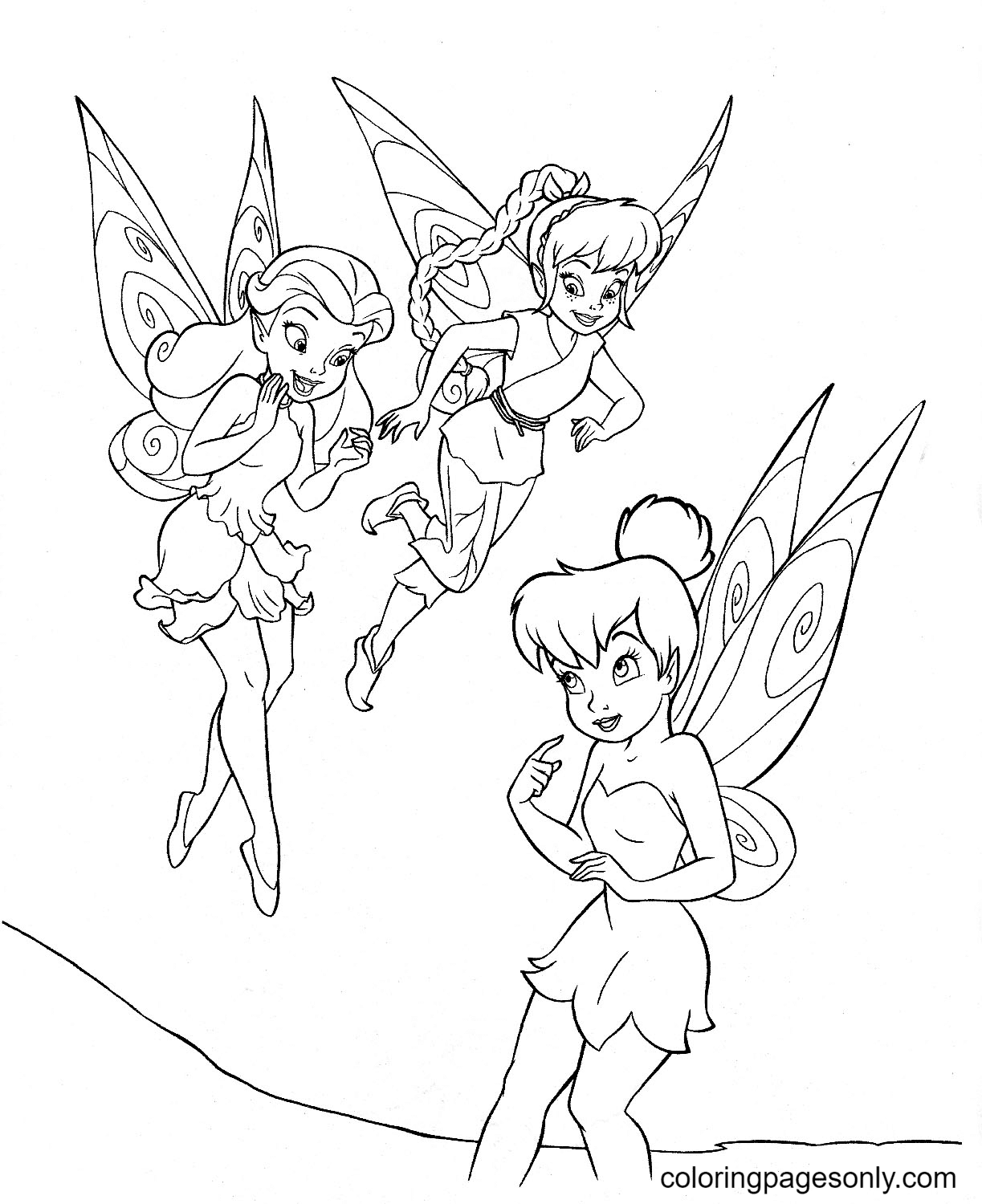 tinkerbell fawn coloring pages