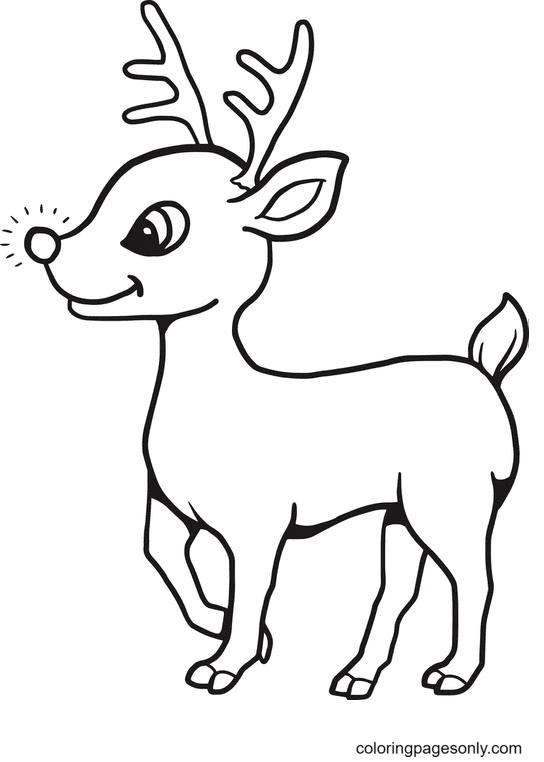 89 Reindeer Coloring Pages ColoringPagesOnly