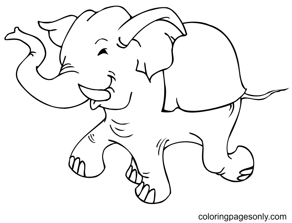 Correndo elefante de elefante