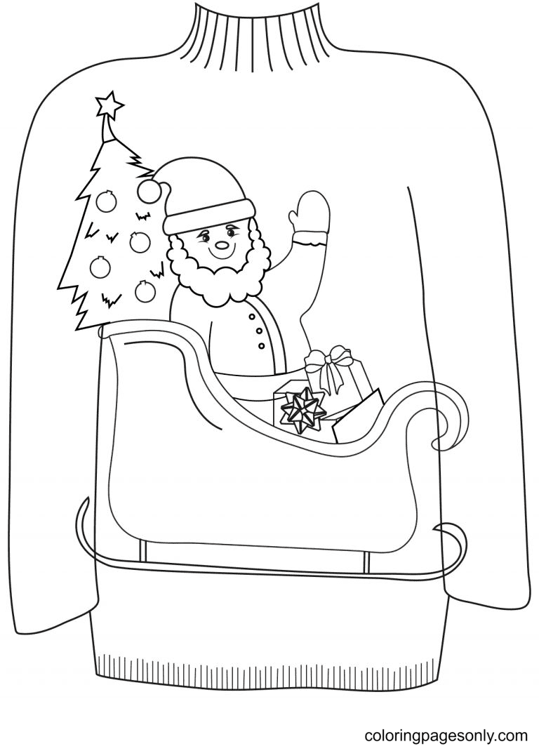 Свитер-сани из рождественского свитера