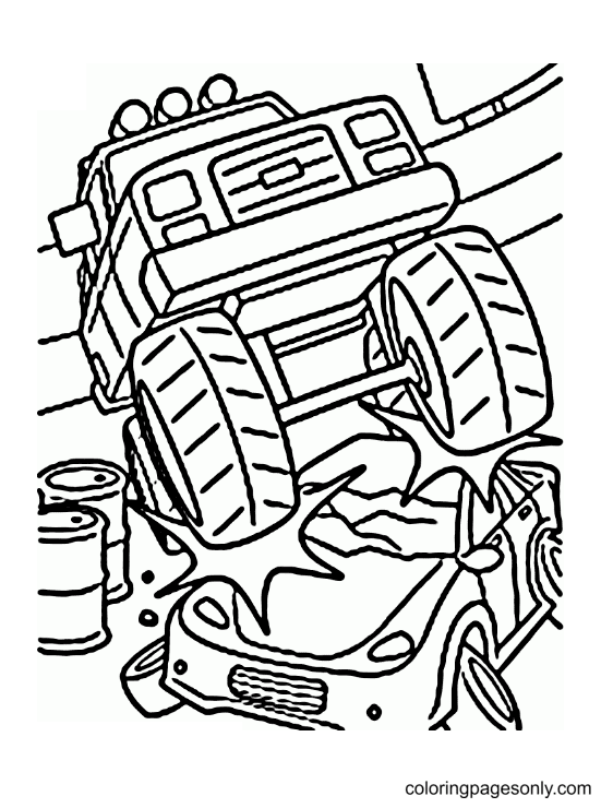 Madusa Monster Truck coloring page