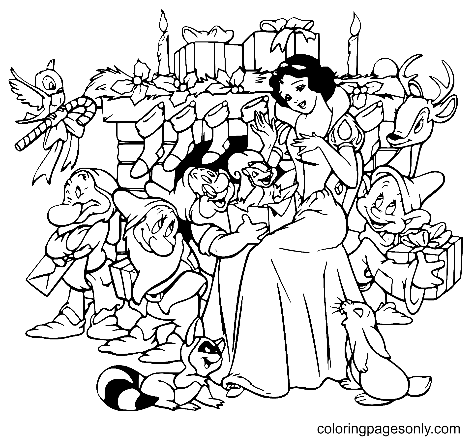 Intercambio de regalos navideños de Blancanieves enanos de Disney Christmas