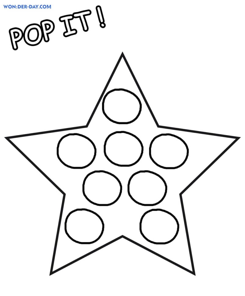 Star Pop It Coloring Pages