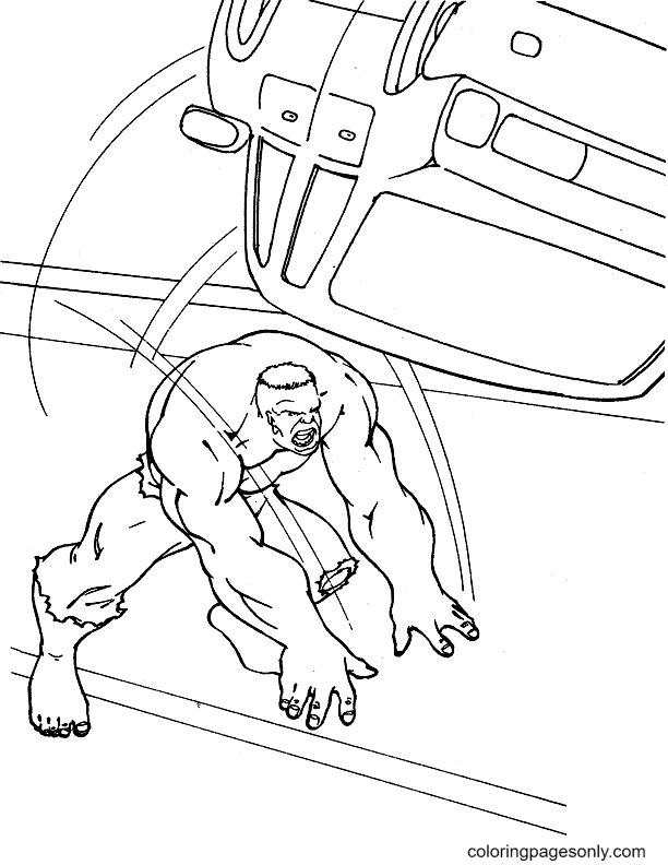 Strong Hulk Printable Coloring Pages