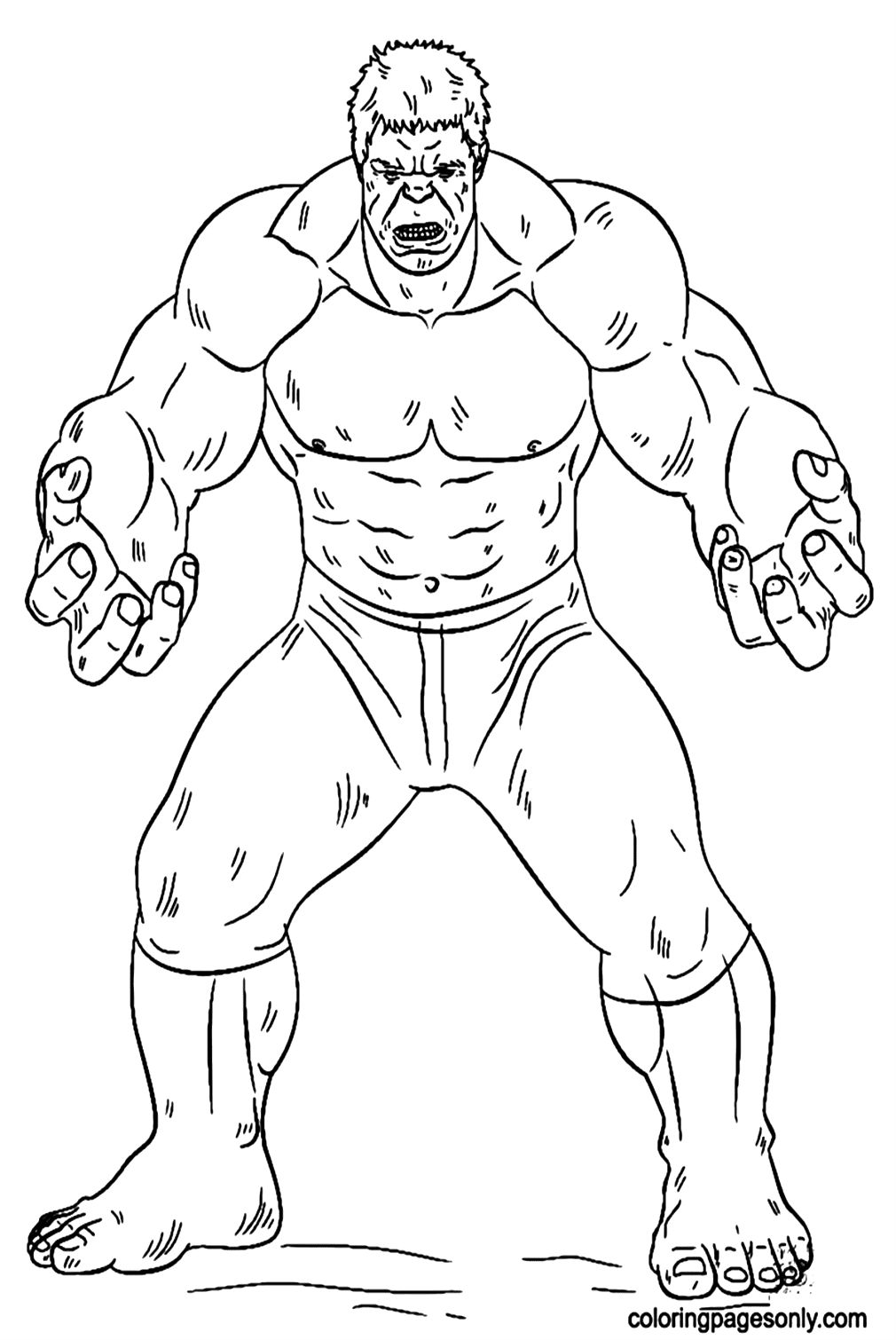 Strong Hulk Coloring Pages