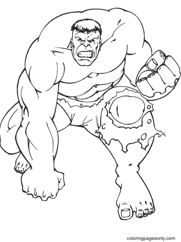 Coup de poing fort de Hulk de Hulk