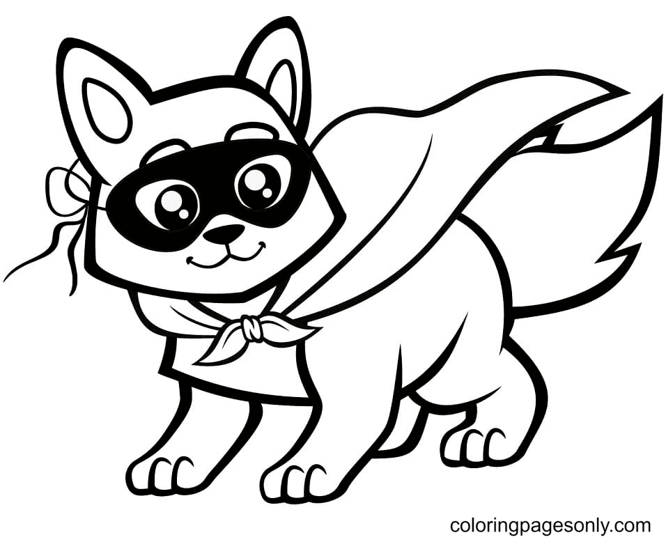 Super Cute Fox Coloring Pages