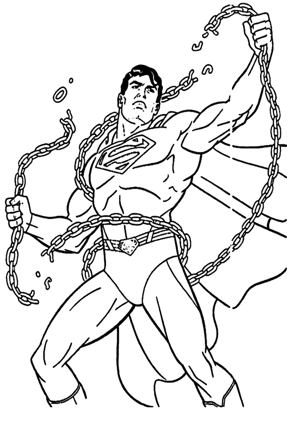 Superman Broke The Chains Coloring Pages