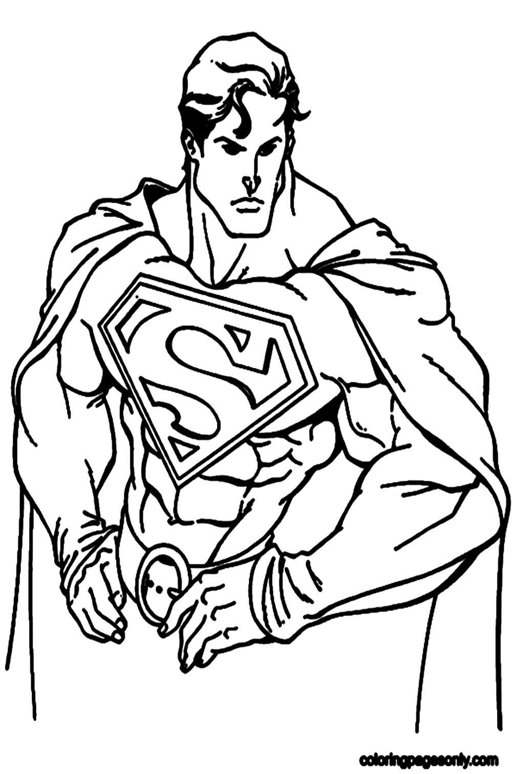 Superman Classic Coloring Page