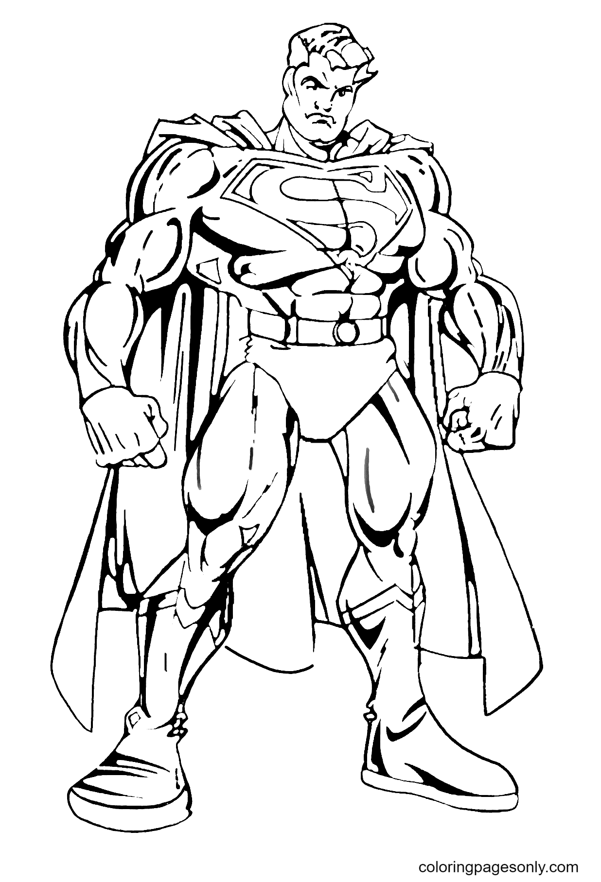 Superman Image Coloring Page
