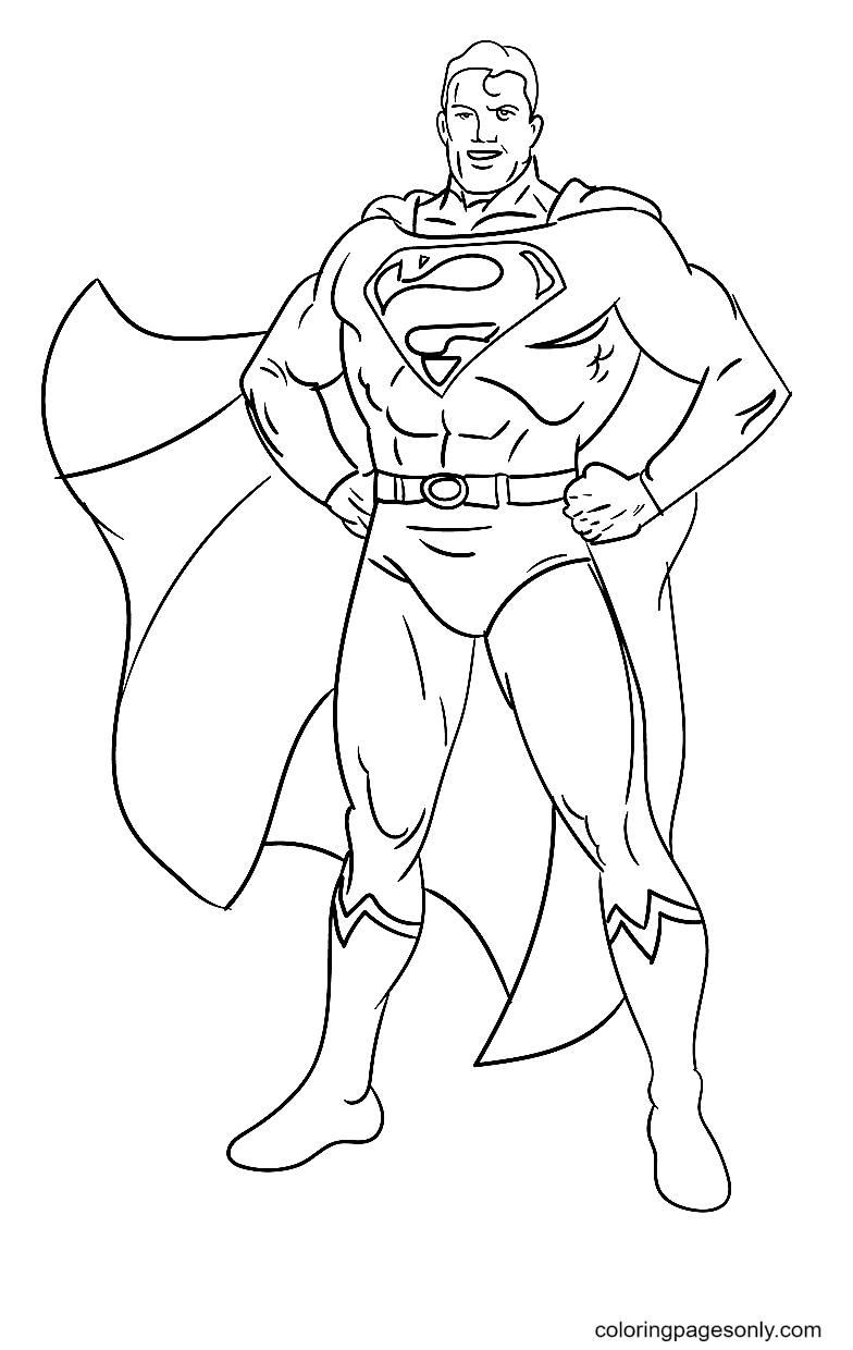 Superman Smile Coloring Page