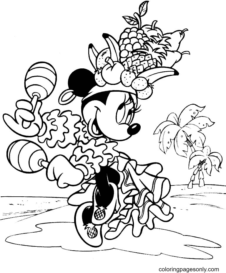 The Cutest Minnie Mouse in the World Coloring Page