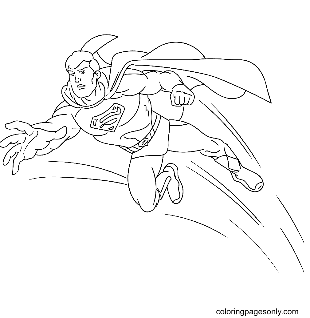 The Moving Up a Superman Coloring Page