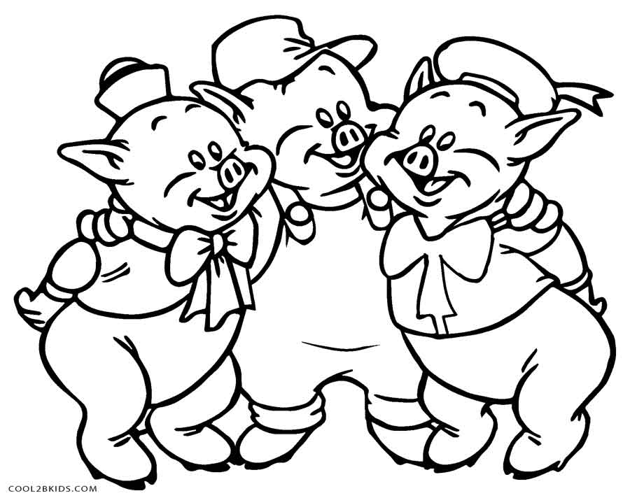Three Little Pigs Coloring Page
