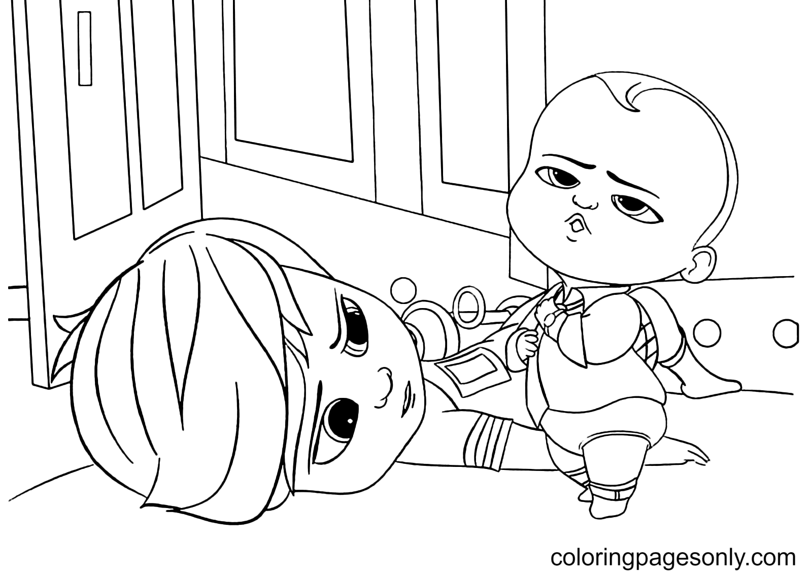 Tim And Boss Baby Coloring Pages