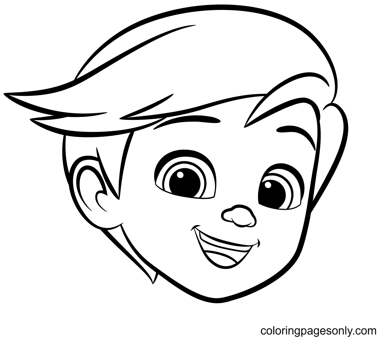 Tim Face Coloring Page