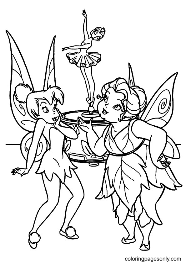 Tinker Bell With Fairy Mary Coloring Page