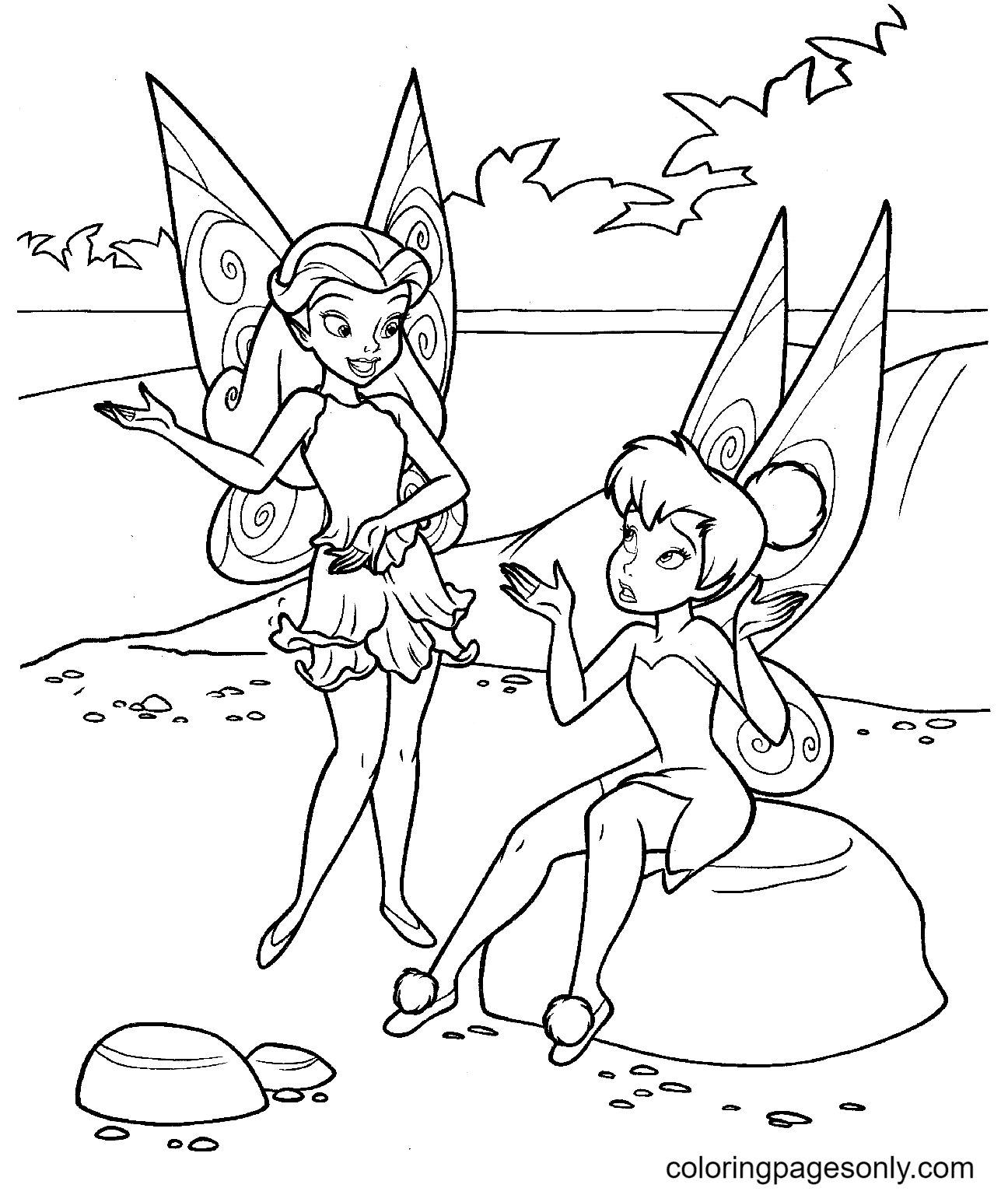 Tinkerbell And Rosetta Coloring Pages   Tinkerbell Coloring Pages ...