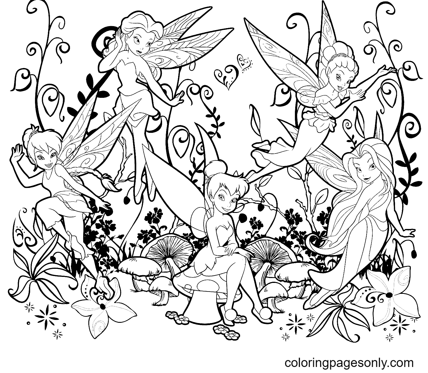 Tinkerbell Coloring Pages Disney Coloring Pages